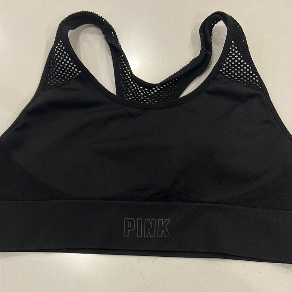PINK Victoria's Secret Women's Black Sports Bra